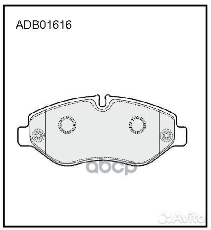 ADB 01616 колодки дисковые передние Iveco Dail