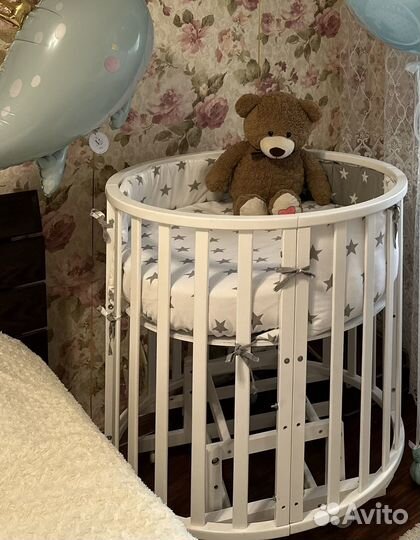 Кроватка- трансформер 9 в 1 с маятником