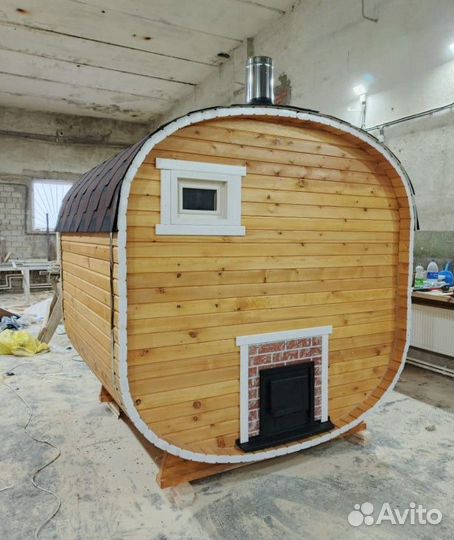 Баня бочка квадро 2 метра