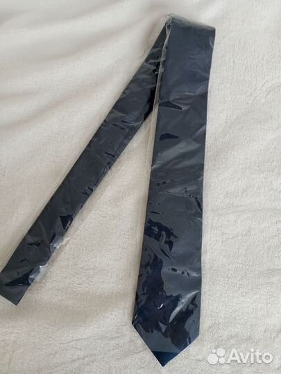 Галстук мужской новый школьный синий