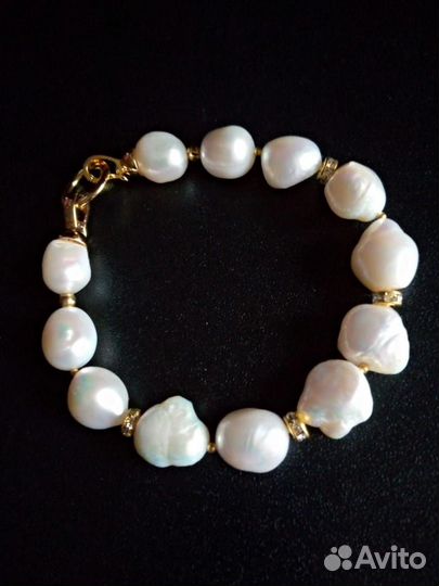 Натуральный жемчуг барокко браслет