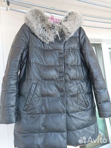 Зимняя кожаная куртка Снежная королева