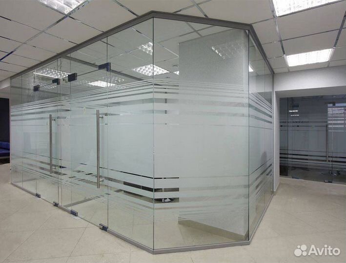 Офисные перегородки из стекла. Стеклянные перегоро