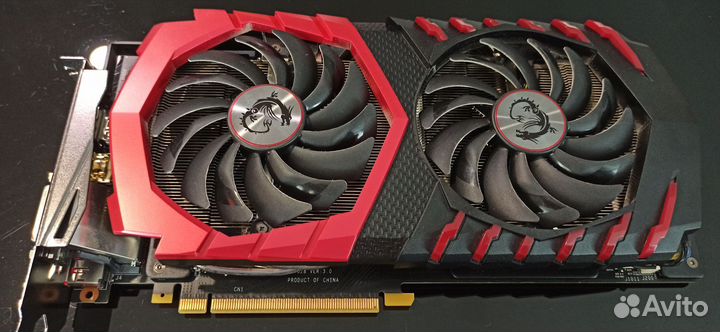 Видеокарта GTX 1060 6GB MSI gaming x+