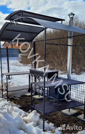 Беседка с мангалом