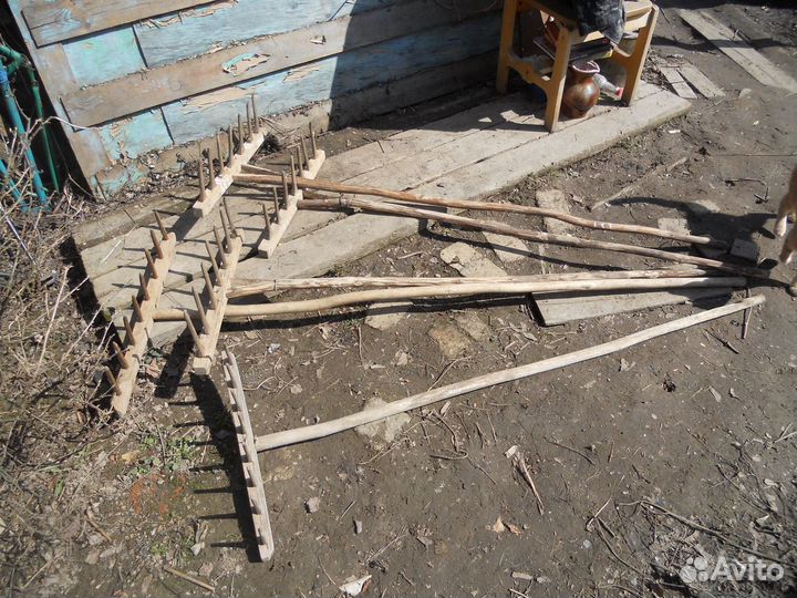 Грабли деревянные на дизайн рабочие самовывоз
