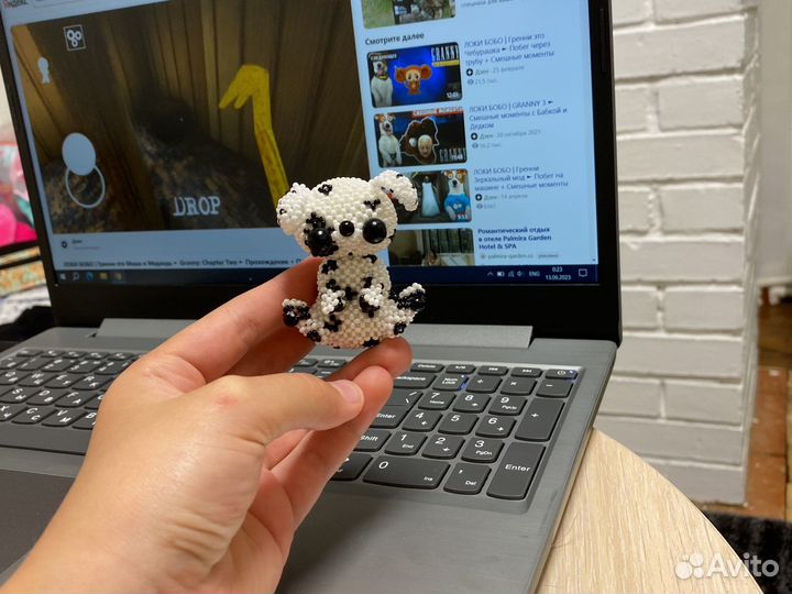 Амигуруми из бисера долматинец