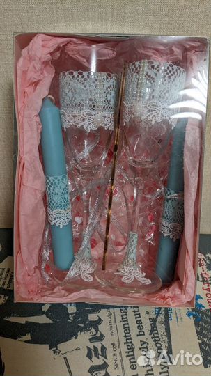 Свадебные бокалы ручной работы