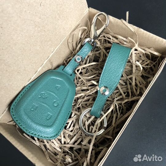 Чехол для ключа Cadillac из кожи