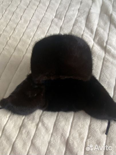 Шапка ушанка норковая