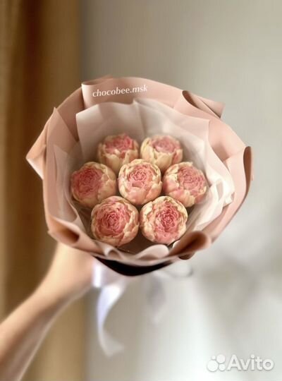 Шоколадные пионы из бельгийского шоколада