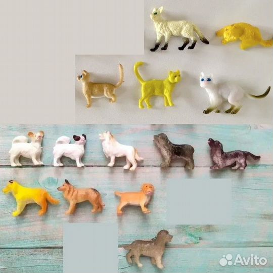 Фигурки животных и овощей-фруктов (штучно)