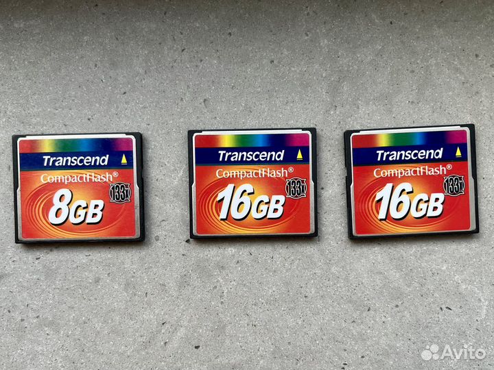 Карты памяти CF Transcend 8GB, 16GB