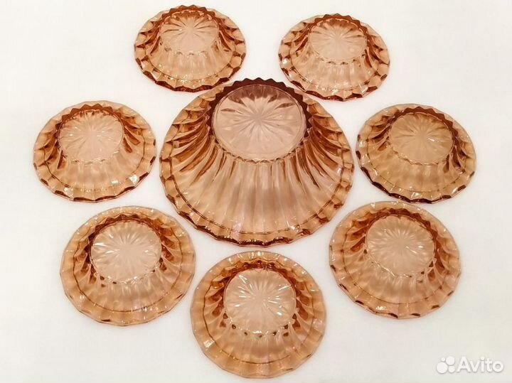 Набор розеток, карамельное стекло, СССР