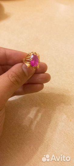 Золотое кольцо жучок 583 пробы