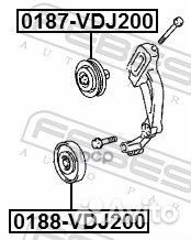 Ролик обводной приводного ремня 0188VDJ200 Febest