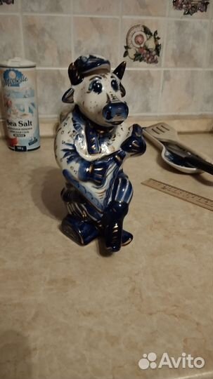 Гжель Сувенир Бычок Штоф