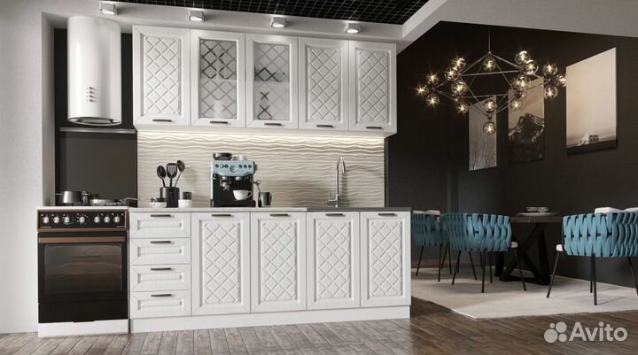 Кухня белая в наличии 2м