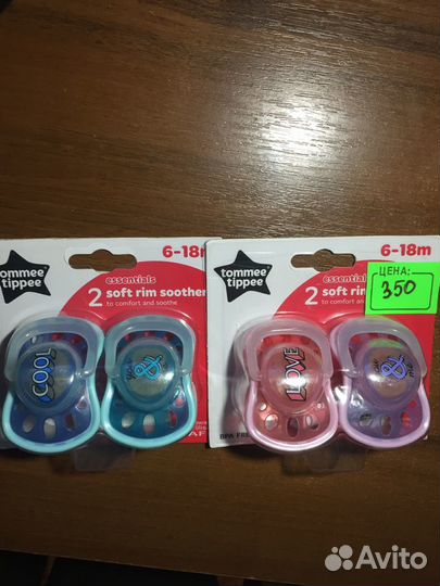 Новые Пустышки NUK и Tommee tippee