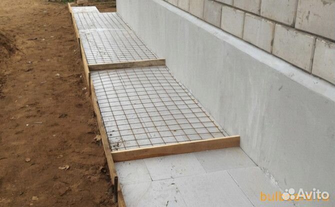 Бетонные работы отмостка
