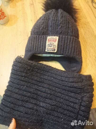 Зимняя шапка и снуд для мальчика