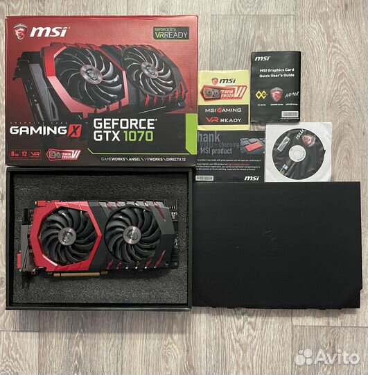 Видеокарта MSI GTX 1070 8Gb