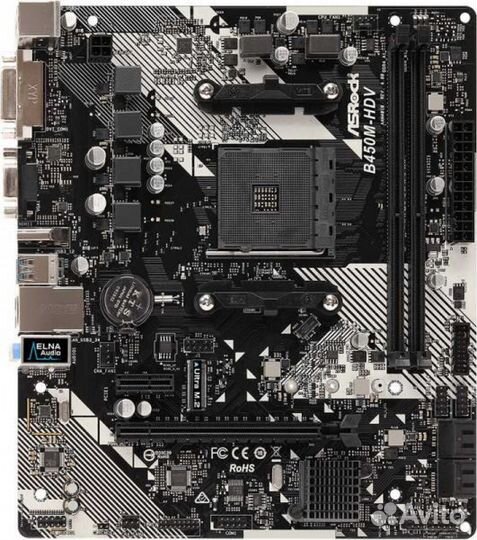 Материнская плата Asrock B450M-HDV R4.0 Soc-AM4 AM