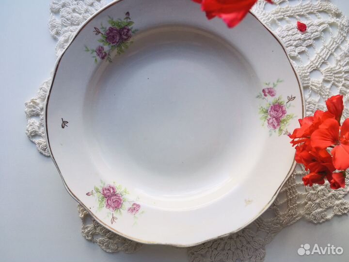 Тарелка суповая СССР Дулево 1961 год