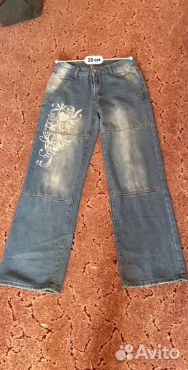 Широкие джинсы y2k sk8 винтаж