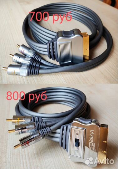 Кабель tech+link Scart+RCA и каб. с переключателем