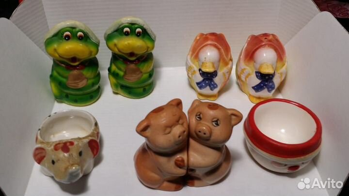 Солонка СССР фарфоровая 9 шт