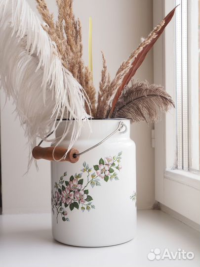 Бидон эмалированный СССР 3л с крышкой