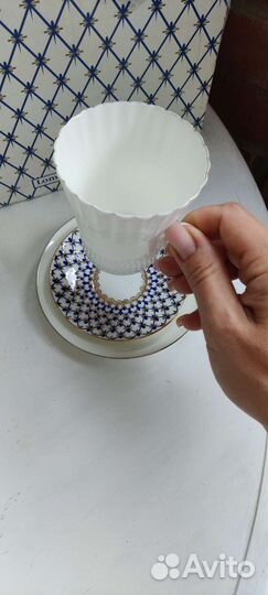 Кофейная трио кобальтовая сетка