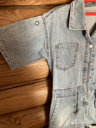 Джинсовый комбинезон женский