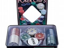 Набор Покера на 100 фишек в жестяной коробке