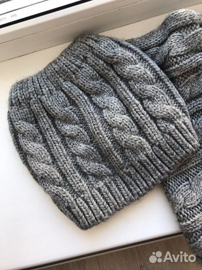 Шапка и снуд зима