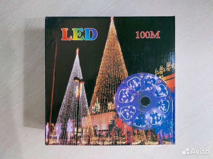 Уличные гирлянды новые, нить 100м, сосульки