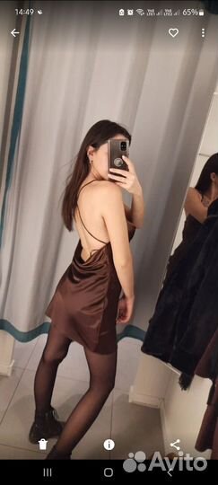 Шелковое платье мини