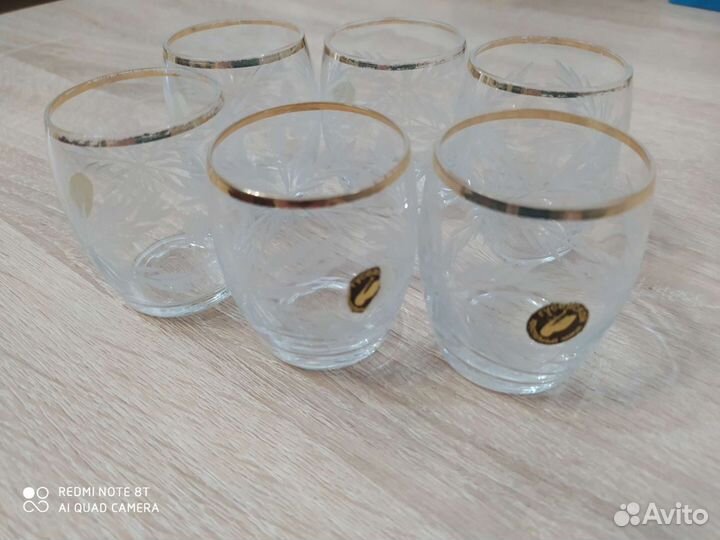 Стопки, рюмки хрустальные