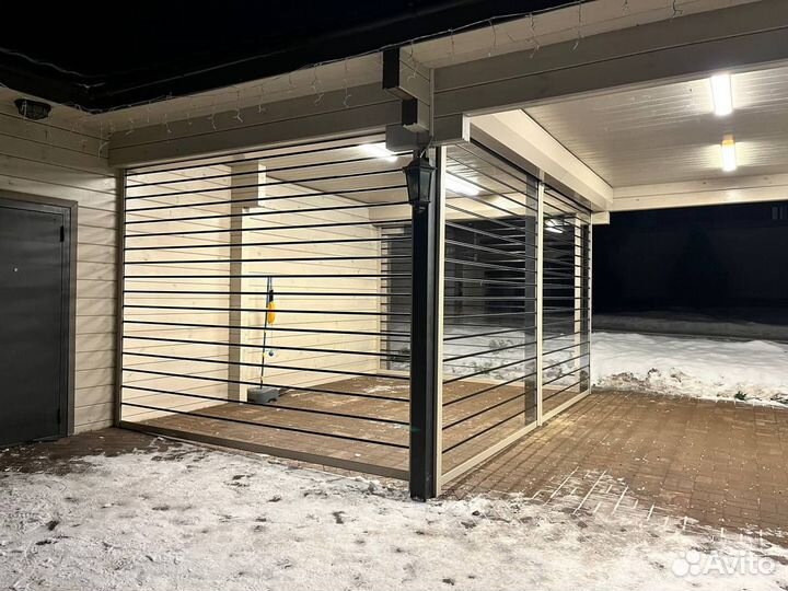 Прозрачные рольставни для беседки