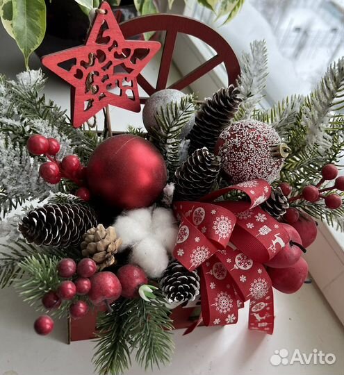 Букет, новогодняя композиция