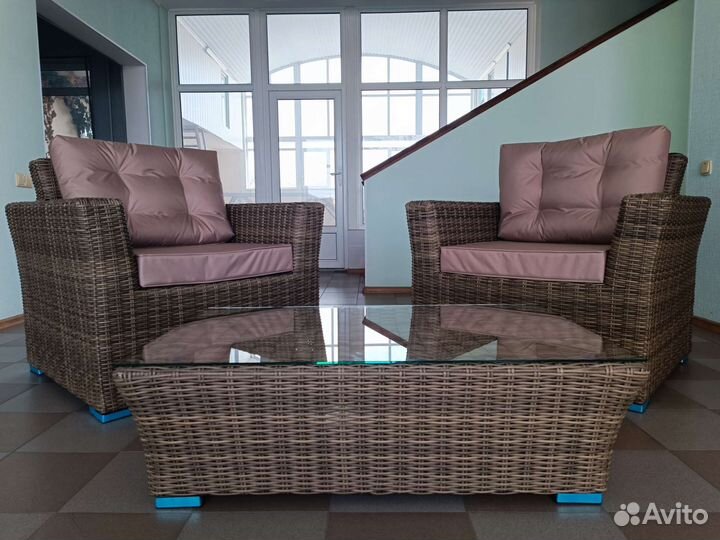 Лаунж зона из ротанга Капучино Сингл