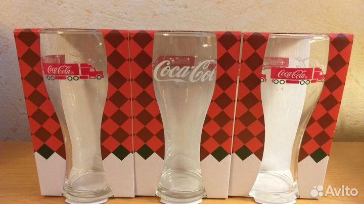 Бокалы новогодние 2020г.кока-кола.Новые