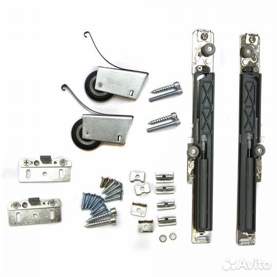 Комплект роликов с доводчиком для шкафов купе