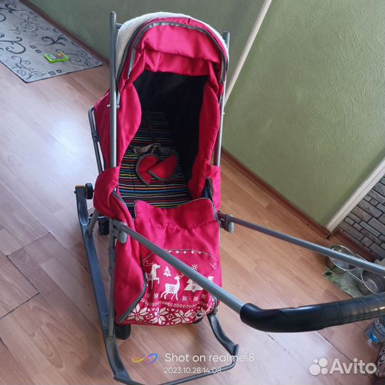 Детские санки с колесами