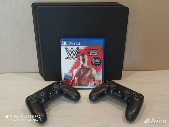 Sony Ps4 Slim 2108А 500gb + 2дж, WWE15, Trade-In