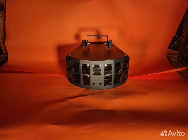 Светомузыка Бабочка/дерби 2х10w rgbw + лазер новая