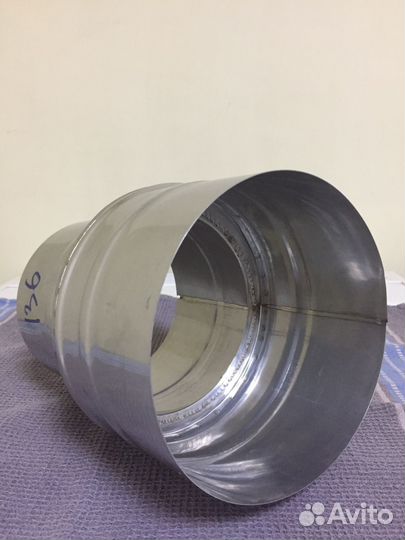 Переход одностенный для вытяжки для газового котла