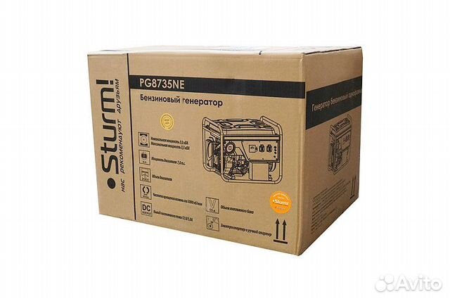 Бензиновый генератор Sturm pg8735ne 3.5 кВт AVR