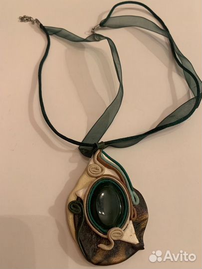 Кулон подвеска кожанный кулон